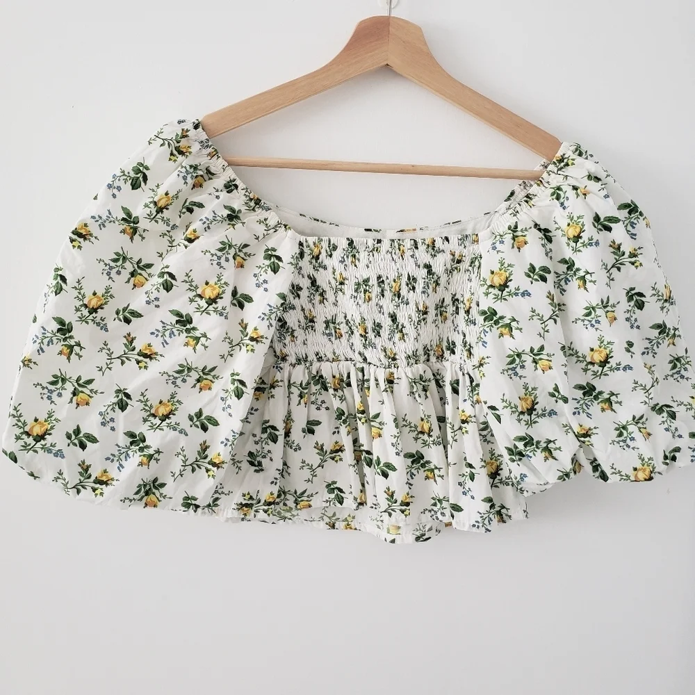 FAITHFULL THE BRAND floral crop top